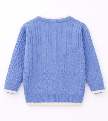 Image of Bold N Elegant Boys Winter Woolen Stylish Warm Cable Knit Raglan Sleeve Pullover Sweater for Kids