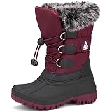 winter boots mädchen Die rutschfeste TPR-Sohle bietet starken Grip, um zu verhindern, dass Ihre Kinder auf nassem Boden oder auf rutschigem Untergrund abrutschen, und Ihre Kinder können Winteraktivitäten im Freien genießen.