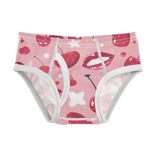 KLL Red Lips Cherry Toddler Boy Pure Cotton Underwear Breathable Children Panties