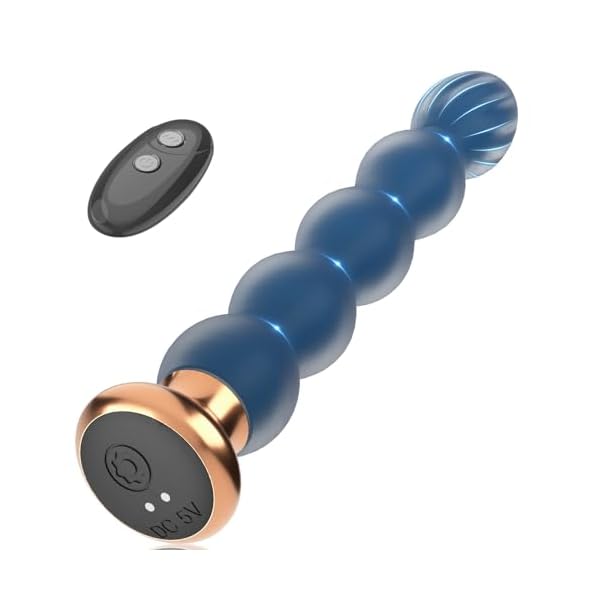 Analvibratoren Anfänger Analplug# für Männer und Frauen, Silikon Analkugeln Butt plug mit 10 Vibrationmodi Fernbedienung Sexspielzeug Prostate Stimulation Massager für Parre Extrem Sex