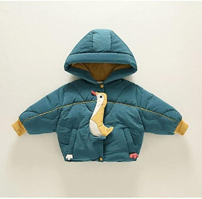 LEPSJGC Winter Cartoon Warmth Puff Jackets Fleece Lined Kids Snow Coats Children Outfit Tops (Color : A, Size : 100)