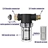 M MINGLE Garden Hose Filter for Pressure Washer inlet Water, Inline Filter for Sediment, 40 Mesh Screen, Extra 100 Mesh