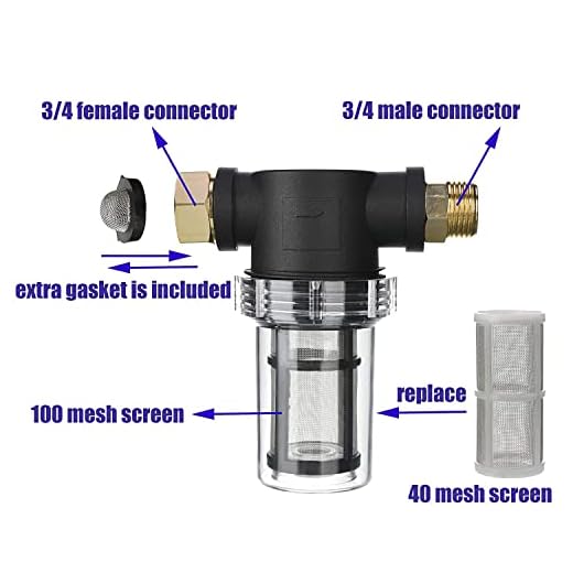 M MINGLE Inline Garden Hose Water Filter