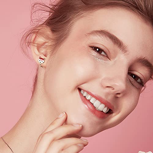 Fibo Steel 15 Pairs Clip On Earrings For Non Pierced Ears Cute Assorted Animal Butterfly Flower Earrings Set For Teens Mixed Color Painless Non-Piercing Earrings Set #TOP4