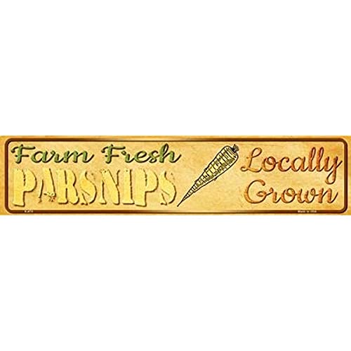 TOCMANE Wooden Sign Farm Fresh Parsnip Garage Rustic Large Home Logo Decoration Vertical Wooden Home Logo Wall Decoration 16x4inch