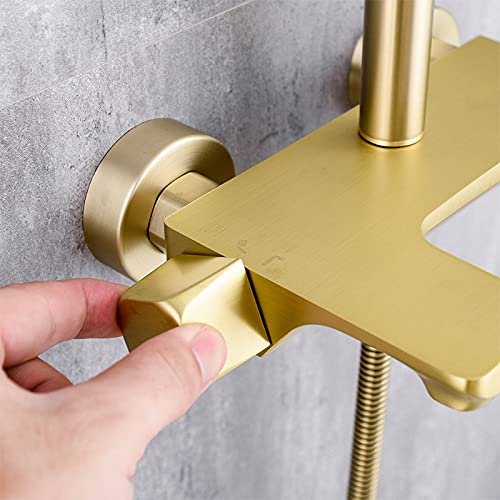 Robinet de douche à poignée unique anti-calcaire avec douchette 3 modes polyvalente - 8