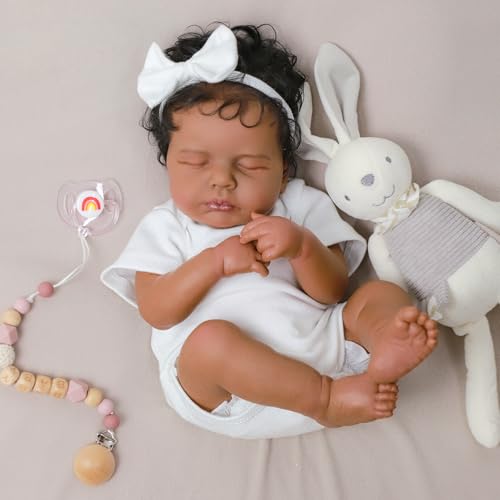 Muñeca Reborn Bebé Africana Realista 20 Pulgadas miniatura 4