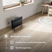 STIEBEL ELTRON neue Elektroheizung engergiesparend, kompaktes, platzsparendes Standgerät CNS-B 2000 Plus LCD move, 2 kW für ca. 25 m², TÜV geprüft, LC-Display, Wochentimer, Schwarz, 207068 – Ansicht 3
