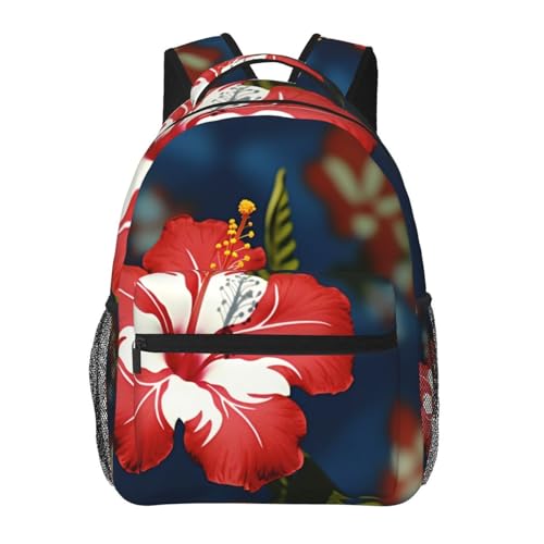 Sac à dos ordinateur voyage business fleurs rouges léger décontracté