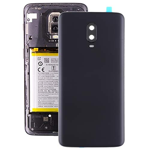 Couverture arrière de batterie pour OnePlus 6T vitre cassée noire dépolie