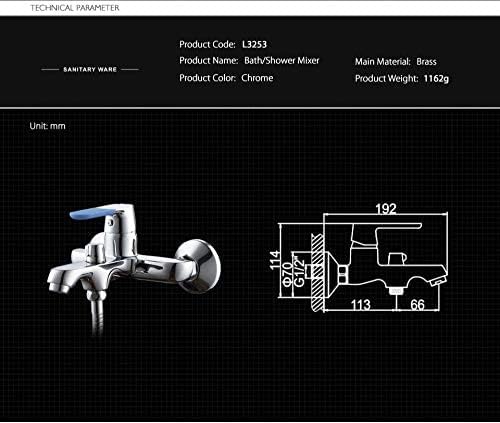 Robinets de baignoire à rotation à 90 degrés en chrome de haute qualité - 2