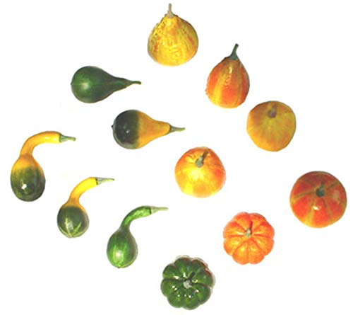 Artificial Gourds Fake Decorative Vegetable Box of 12