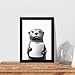 Bathroom Picture Wall Decor, Framed Black and White Bathroom Wall Art, Toilet Paper in Little Funny Raccoon's Hand Animal Canvas Print Painting