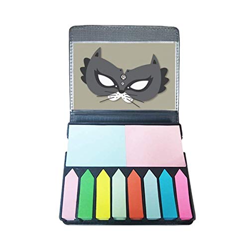 Masque de chat noir note adhésive pour ne plus rien oublier