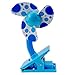 BODHI2000 portatile mini ventilatore con clip per carrozzina passeggino culla, plastica, Blue, taglia unica