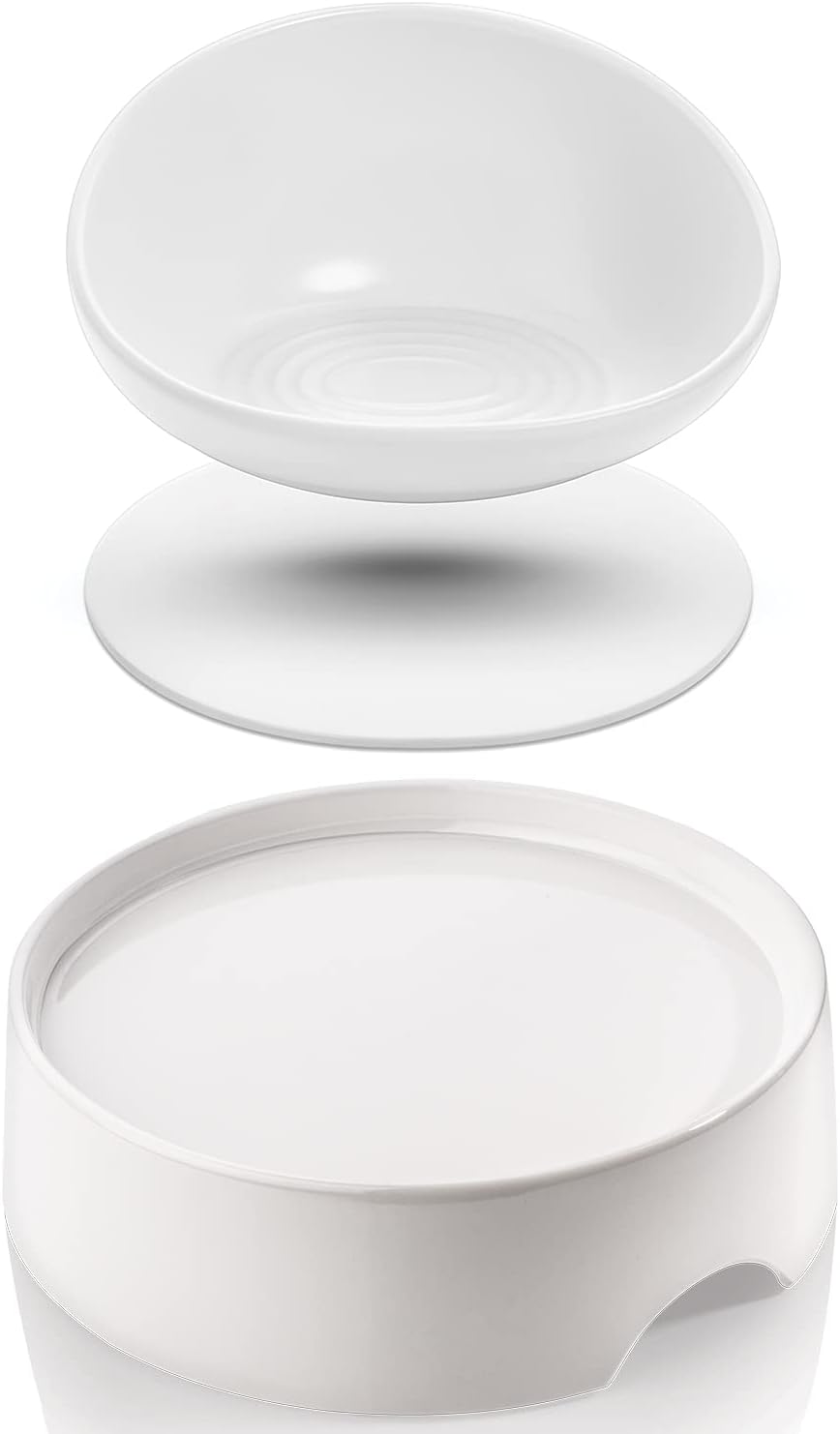 CatGuru Food Table and Ceramic Bowl Bundle Pet Supplies