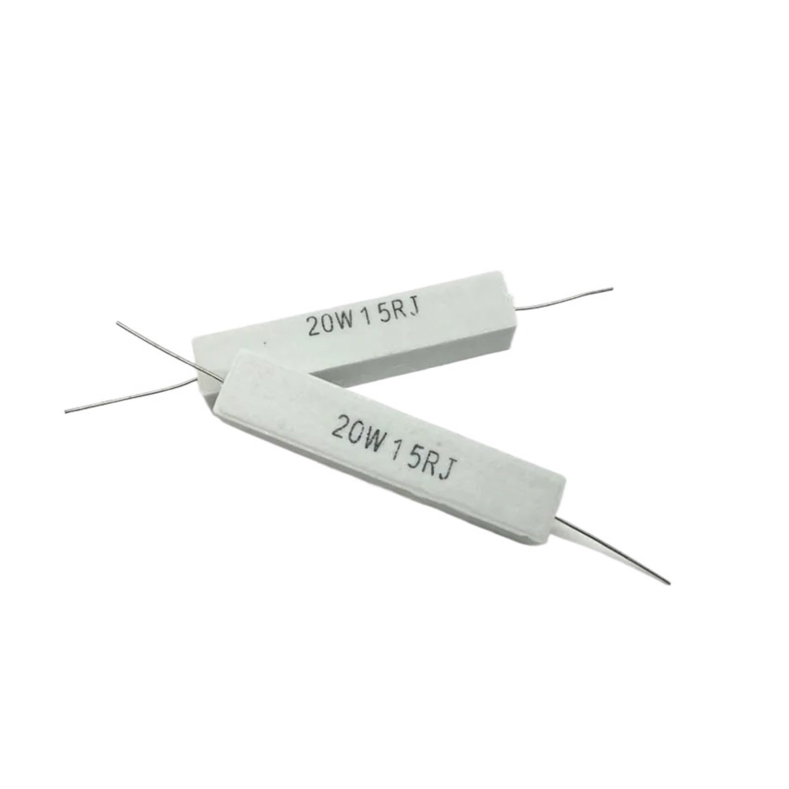 Cement Resistors 5pcs 20W 5% Horizontal Wirewound Resistor 0.1-100K Ohm(4R)