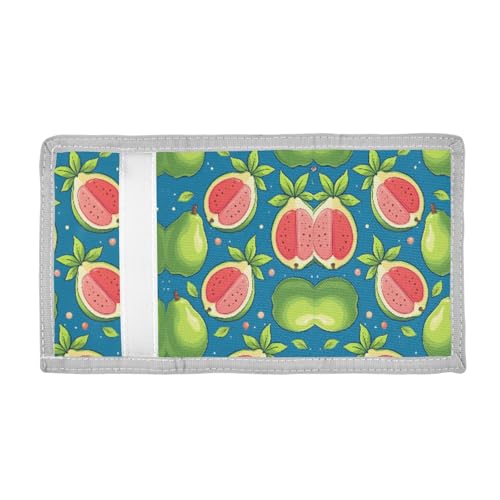 ALAZA Kids Wallets for Boys Girls Toddler Trifold Wallet Children Small Green Guava with Zipper Coin Pocket2