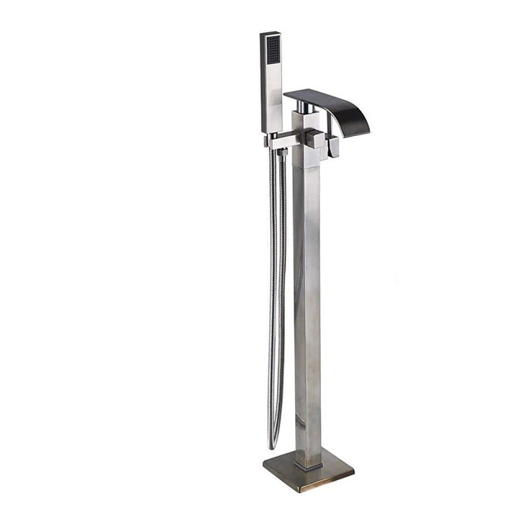 Baignoire autoportante robinetterie sur pied cascade et douche