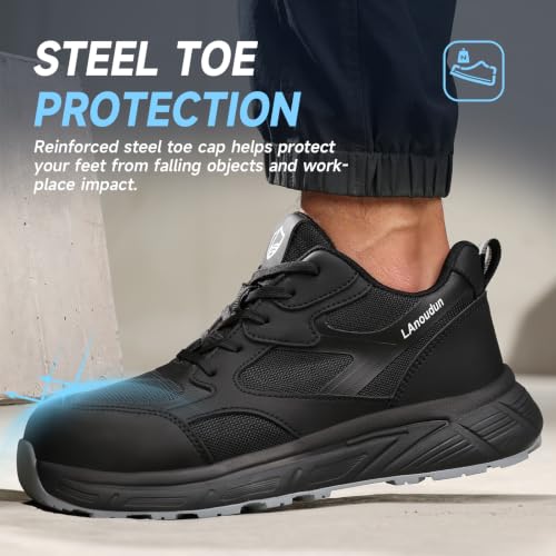 Image of Steel Toe Shoes for Men Women Lightweight Work Shoes Men Breathable Safety Shoe