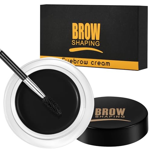 LOPHE Gel Fijadora de Cejas, Crema de Cejas 4,5g, Pomada de Ceja de Larga Duración con Cepillo, Eyebrow Gel para Maquillaje con Efecto Laminado Instantáneo,Pegamento de Ceja Sin Residuos (Negro)