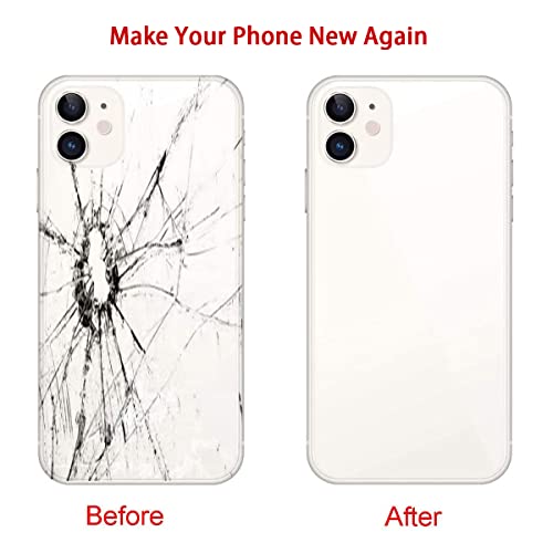 Perzework Oem Rear Back Glass Replacement For Iphone 11 6.1 Inches With Reparing Toolkit And Pre-Installed Adhesive (White) #TOP3
