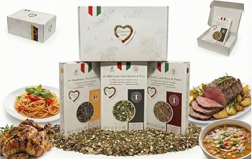 Condiviso GIFT 100% Anbau in Italien - Italienisches Kräuter Gewürze Geschenkset - Geschenk für...