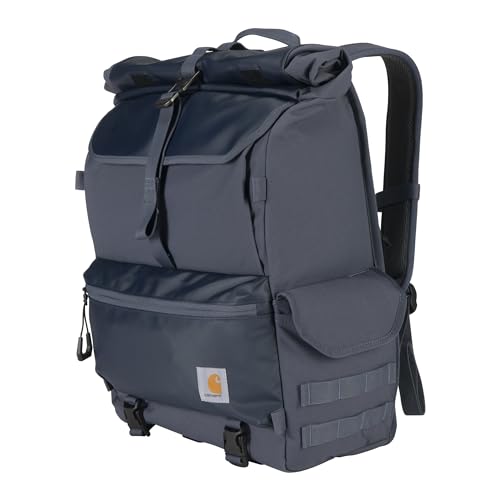 Carhartt Gear B0000418 40L Nylon Roll Top Backpack - One Size Fits All - Bluestone