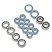 Pilipane Front & Rear Axle Bearing Kit,16pcs RC Axles Bearing, Complete Axle Ball Bearing Set, 4 Sizes Durable Wearable Low Friction Stable Reliable Convenient Practic