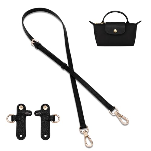 Image of Upgraded Bags Leather Shoulder Strap for Longchamp Mini Bag Conversion Kit, Purse Straps Crossbody Adjustable Replacement Conversion Kit Fit Compatible with Long Champ Handbag