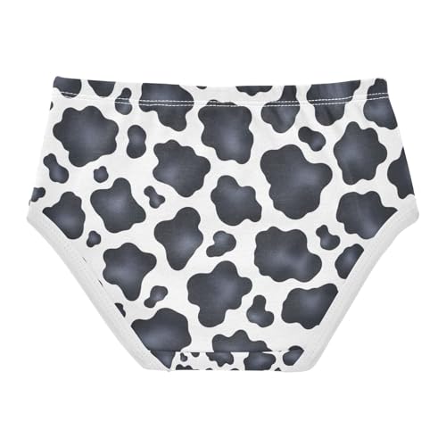 Black White Cow Spots Girls Briefs, Toddler Girl Briefs, Cotton Underwear Girls, 2–8 Years2