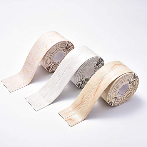 Homankit Caulk Strip for Bathtub Self Adhesive Waterproof Tape for Kitchen Bathroom Shower Floor and Wall Sealing, 2" x 102" - Thumbnail 2