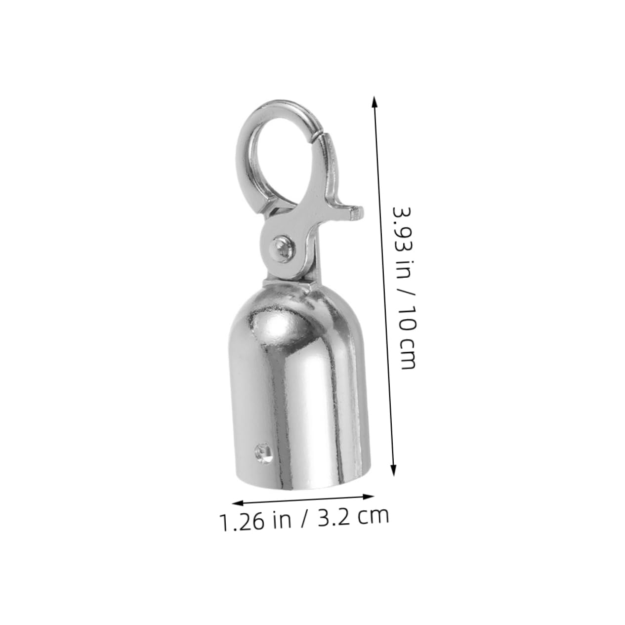 Housoutil 4pcs Railing Lanyard Hook Stopper Cord Rope Ends Boat Accessories Guardrail End Hook Rope Stoppers Handrail End Cap Rope End Fastener Cord End Snap Cord Ends Silver Stainless Steel