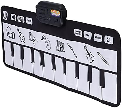 Musical Piano Mat, 80 X 30cm Foldable Kids Piano Keyboard Floor Carpet Toy Electronic Musical Instrument Educational Toys with 10 Keys and 8 Music Sounds for Kids Boys Girls 9 41lsuYBaSQL. AC