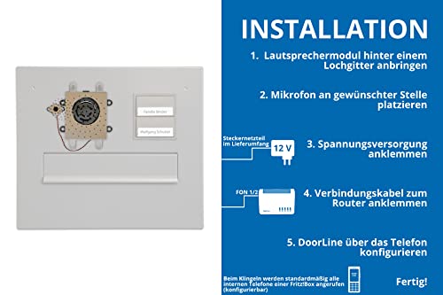 DoorLine TM4 von Telegärtner Elektronik, Clevere Hinterbau-Türstation, macht TK-Anlage FRITZ!Box / Router zur Tür-Sprechanlage