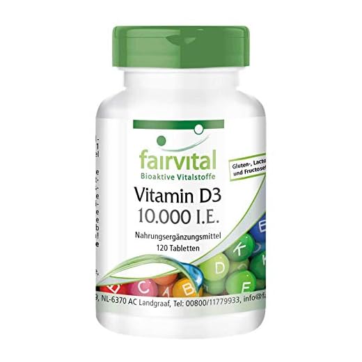 Vitamin D3-tabletter depå 10.000 I.E. - med 120 tabletter - endast 1 tablett var 10: e dag - kolekalciferol
