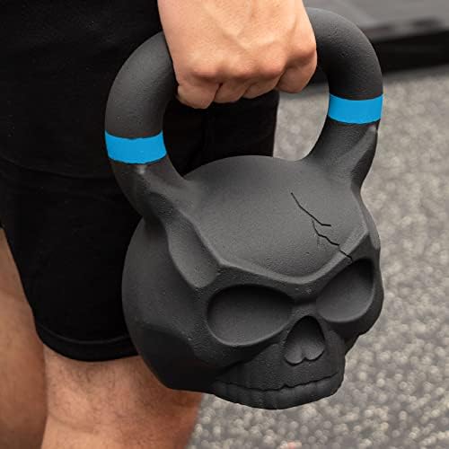 Phoenix Fitness Skull Kettlebell - Heavy Cast Iron Weight for Fitness and Strength Training, Bodybuilding, Muscle and Cardio - Professional Workout Equipment for Home and Gym - 12kg, 16kg, 20kg, 24kg