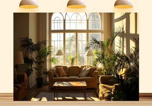 Apartment Living Room Backdrop Modern Luxury Interior Scenery Glass Balcony