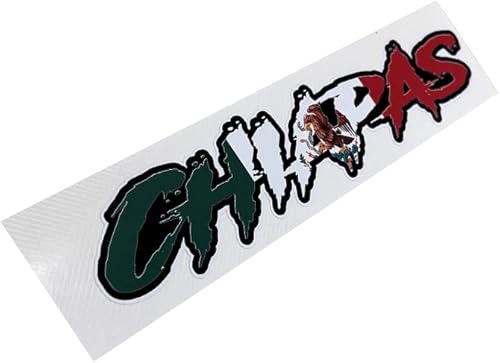 Chiapas México - Adhesivo para ventana, parabrisas, camión, SUV, MX Bandera, bandera mexicana (11 pulgadas de ancho)