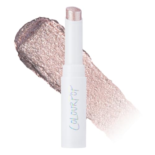 ColourPop Jelly Much Gel Eyeshadow Stick - Water-Based Shimmer Eye Shadow Stick + Topper for Eyes Cheeks & Lips - Wet-Look Shine & Sparkle Finish - Cooling Glide Formula - Make A Toast (0.1 oz)