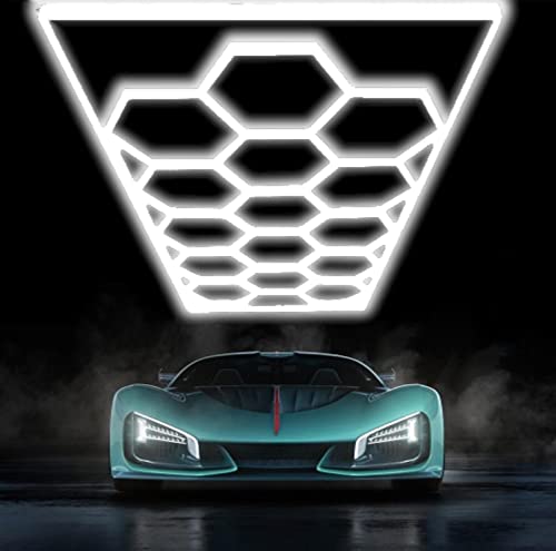 Senkoyu 15 Led Honeycomb Garage Lights, Car Beauty Detail Lights, Hexagonal Led Garage Ceiling Lights, Ip54 For Car Repair Workshop Lights, 191X96Inch #TOP22