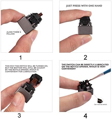 Metal Switch Opener Lubrication Kit Mechanical Keyboard Keycaps Aluminum Alloy Opener Instantly for Cherry Mx Switches