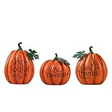 Set of 3 Fake Pumpkins Artificial Harvest Pumpkin Set Thanksgiving Decoration for Fall Autumn...