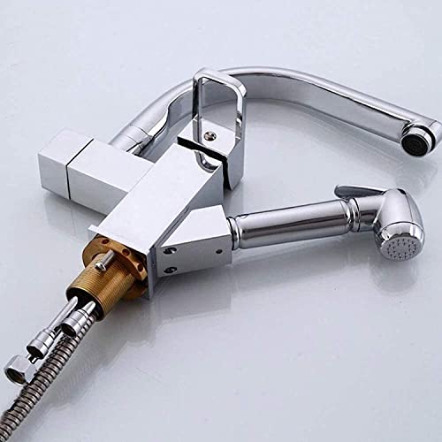 Robinet cuisine cuivre anti calcaire avec double buse pour évier propre - 5