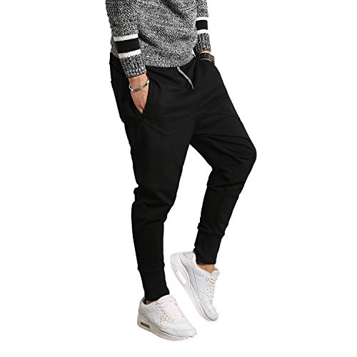 PRIJOUHE Men's Joggers, Sweatpants, Low Crotch Sweats Slim Fit Trousers Harem Hip Hop Pants 5