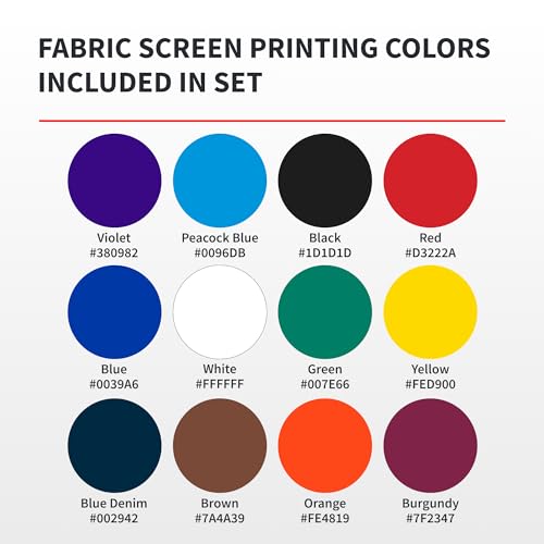 image for Speedball Fabric Screen Printing Ink Studio Set, 12-Colors, 8-Ounce fo