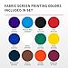 Speedball Fabric Screen Printing Ink Studio Set, 12-Colors, 8-Ounce for T-Shirt and Silkscreen Printmaking