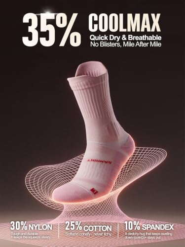 Image of Coolmax Running Socks for Women Stay Dry Cloud Cushioned Compression