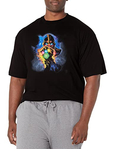 T-Shirt Marvel Noir Homme XL Grande Taille vêtement coton coupe longue Tall