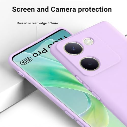 Image of Back Cover for Vivo Y200 Pro 5G / Y300 Plus 5G | Full Camera Protection | Premium Liquid Silicon Case | Flexible Bumper Case for Vivo Y200 Pro 5G / Y300 Plus 5G (Purple)